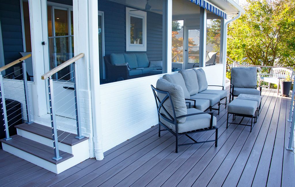 A deck area for entertaining was also added.