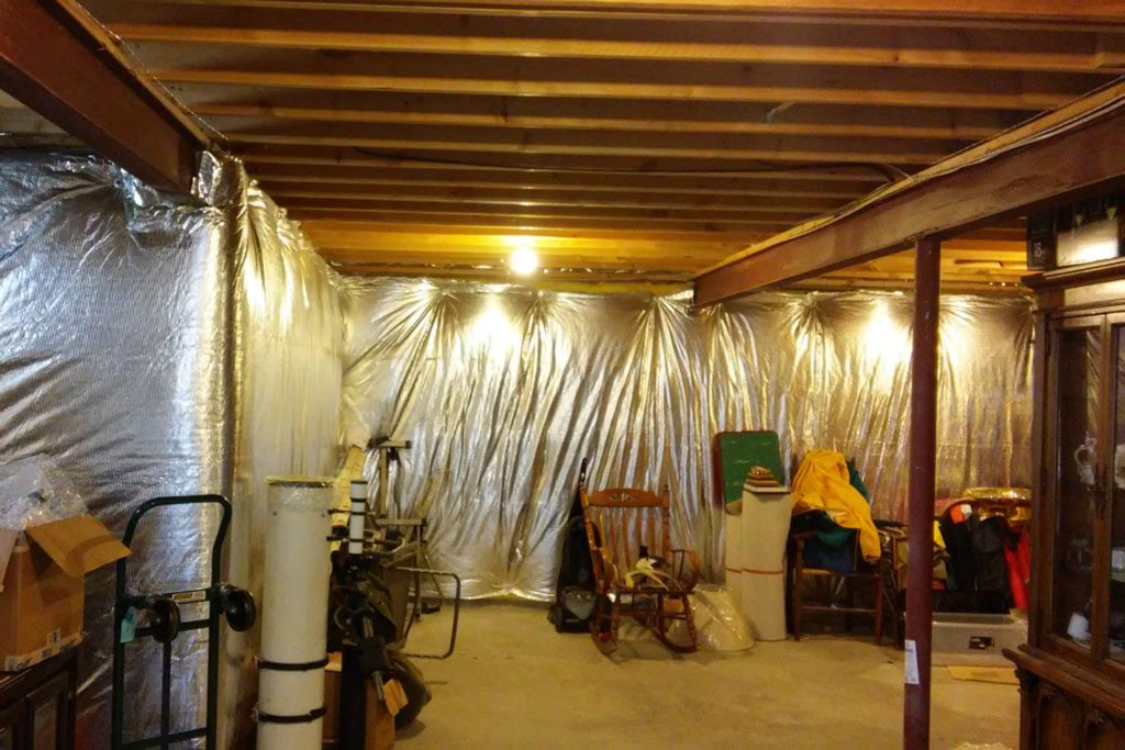 unfinished basement